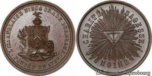 S8752 Rare France Macon Maconnerie Orient Bordeaux Loge anglaise Stern 1860 1879 SUP 