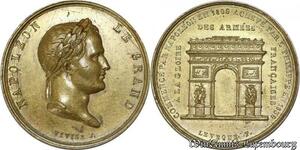 S8758 France Médaille Napoléon Bonaparte Louis-Philippe Arc de Triomphe 1836 VivI SPL