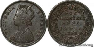 S8837 India-British 1/4 Anna Quarter Victoria 1882 ->Make offer