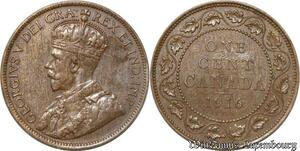 S8895 Canada One Cent George V 1916 AU SUP ->Faire Offre