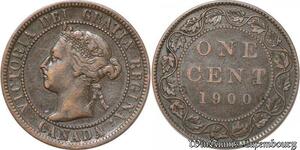 S8896 Canada One Cent Victoria 1900 XF ++->Faire Offre