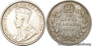 S8919 Canada 10 Cents George V 1913 Argent Silver ->Make offer