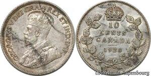 S8926 Canada 10 Cents George V 1928 Argent Silver ->Make offer
