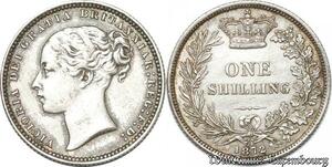 S8953 UK Shilling Victoria 1872 Argent Silver AU ! ->Make offer