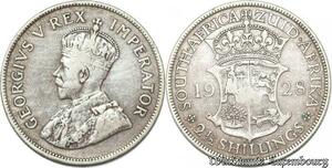 S8980 South Africa 2 1/2 Shillings George V 1928 Argent Silver ->make offer