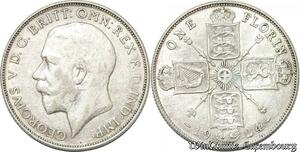 S8986 Great Britain Florin George V 1924 Argent Silver ->Make offer