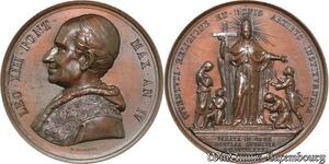 S9022 Medaglia Vatican Leo XIII 1903 Dually-dated Ry IV AD 1881 Silver FDC 