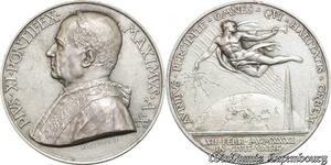 S9051 Medaglia Papal Vatican Pivs XI 1931 Avribvs Percipite Omnes Silver Fdc