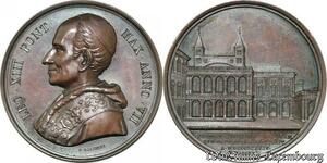 S9064 Medaglia Vatican Leo XIII 1884 Porticv Prodvcta Basilica Silver Fdc