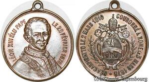 S9174 Medaglia Vatican Pope Leon XIII Pape 1810 1878 CarpinEtto 