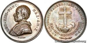 S9178 Medaglia Vatican Pope Leo XIII 50-jähriges PriesterJubiläum Silver UNC 