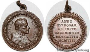 S9180 Medaglia Vatican Pope Pius X Anno Qvinqvag 1856 1908 SUP  ->Make offer
