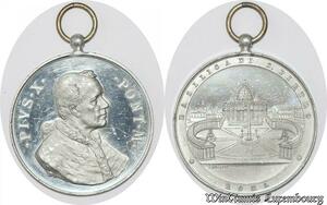 S9207 Medaglia Vatican Pope Pivs X Pont Max Basilica di Pietro in Roma SUP 