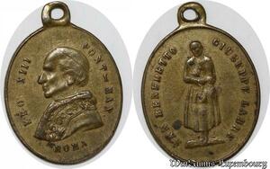 S9221 Medaglia Papal Leo XIII Pont Max Roma San Benedetto Giuseppe Labbe