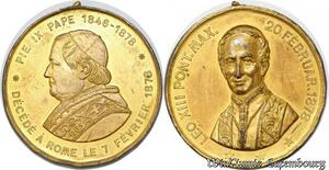 S9235 Medaglia Medal Papal Vatican Pope Leo XIII Pivs XI 1846 1878