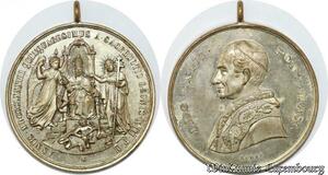 S9241 Medaglia Medal Papal Vatican Pope Leo XIII 1887 Quinquages Sacerdotio