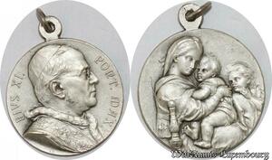 S9242 Médaille Papal Vatican Pius Pie X Pont Max Silvered ->Make offer