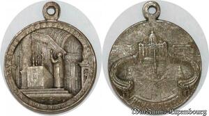 S9243 Médaille Vatican Pius Pie XI Pont Max Roma S. Pietro Silvered