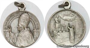 S9246 Médaille Papal Vatican Pius Pie XI Pont Max Roma 1879 1929 Silvered 
