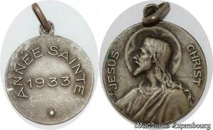 S9248 Médaille Papal Vatican Pius Jesus Christ Année Sainte 1933 ->Make offer