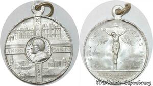S9249 Médaille Vatican Pius Pie XI Pont Max Roma Anno Sancto 1933 SPL