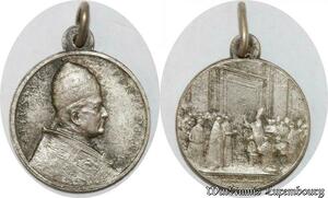 S9251 Médaille Papal Vatican Pius Pie XI Pont Max Silvered ->Make offer