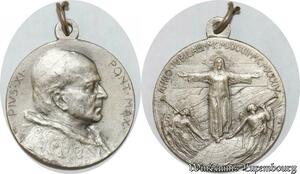 S9256 Médaille Papal Vatican Pius Pie XI Pont Max anno sancto 1933 Silvered