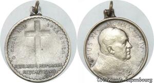 S9268 Médaille Papal Vatican Pius Pie XI Pont Max Jubilaeum Silvered