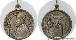 S9276 Médaille Papal Vatican Pius Pie XI 1871 1929 Silvered