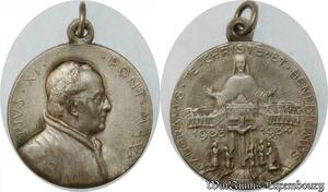S9278 Médaille Papal Vatican Pius Pie XI 1933 1934 Chirst Silvered ->Make offer