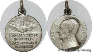 S9281 Médaille Vatican Pius Pie XI Pont Max 1925 Anno Jubileum Silvered
