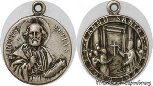 S9282 Médaille Papal Vatican Sanctvs Petrus Anno Sancto 1925 Silvere