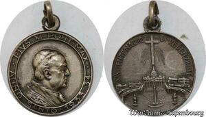S9291 Médaille Vatican Pie XI Pont Max Anno Jvbilaei Christ 1933-34 Silvered