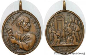 S9300 Very Rare Plaque Papal Vatican Sanctvs Petrvs Roma Anno Jubilem XVIII