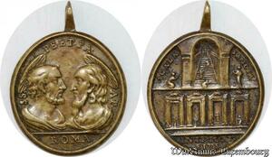 S9302 Rare Médaille Papal Vatican Benedict XIV Scala Sancta 1740-1758