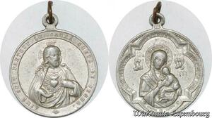 S9306 Médaille Papal Vatican Le Sacré Cœur de Jésus ->Make offer