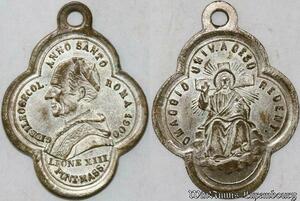 S9331 Médaille Papal Vatican Leo XIII Pont Max Anno Santo 1900 Roma