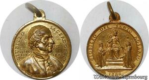 S9337 Médaille Vatican Leo XIII Pont Max Roma Guibileo 1887 Santo Rosario SUP 