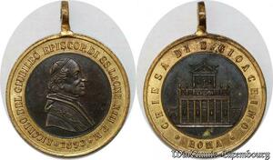 S9348 Médaille Papal Vatican Leo XIII Pont Max 1893 Giubelio Chiesa SUP