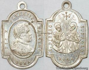 S9353 Médaille Papal Vatican Leo XIII Pontefice S. Pietro S. Paolo Roma SUP