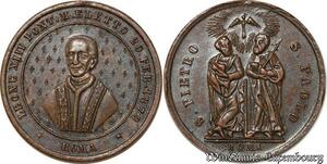S9356 Médaille Papal Vatican Leo XIII S. Piee S. Paul élection 1878