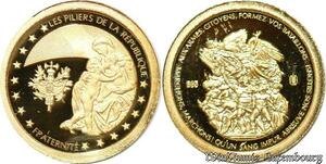 S9486 France Or Hymne Francaise Les Pillers de La Rep Fraternité PF BE Gold 