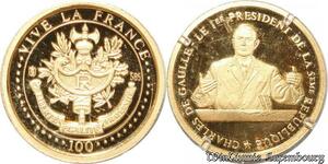 S9494 France Médaille de Gaulle 2005 PF BE Or Gold -> Faire Offre 