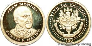 S9496 France Médaille Jean Monnet 2000 PF BE Or Gold -> Faire Offre 