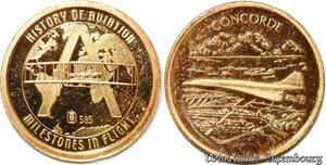 S9497 USA Write double decker Aviation History 1937 Or Gold BE PF Proof