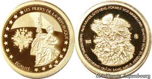 S9498 France Or Hymne Francaise Pillers République Egalité Or Gold PF BE