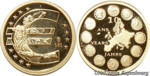 S9507 Allemagne Or 10 Ans de l'Euro 2009 Or Gold PF BE -> Faire Offre