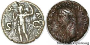 S9577 Roman Empire As Claude 41-54 AE TI Clavdivs Caesar Constantiae Avgvsti 