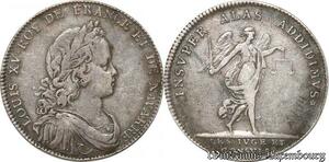 S9590 Rare France  Jeton Louis XV Buste Corporations Juges Et Consuls marchands Silver