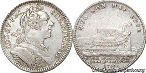 S9591 Rare France Jeton Louis XV Commerce1750 Quo non hac duce Argent